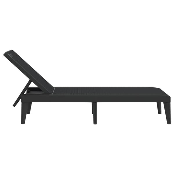 vidaXL liggestol 186x60x29 cm PP antracitgrå