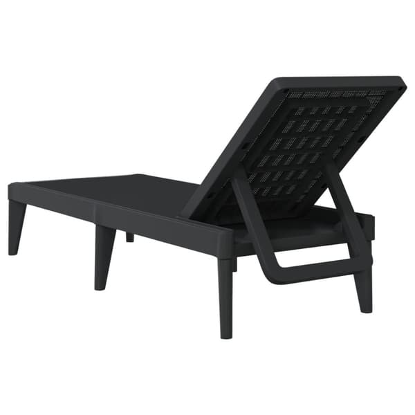 vidaXL liggestol 186x60x29 cm PP antracitgrå