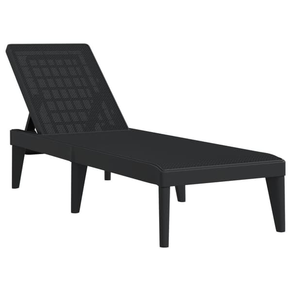 vidaXL liggestol 186x60x29 cm PP antracitgrå
