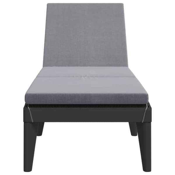 vidaXL Solseng antrasitt 186x60x29 cm PP