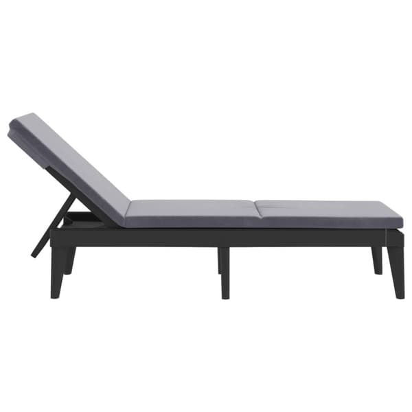vidaXL Solseng antrasitt 186x60x29 cm PP