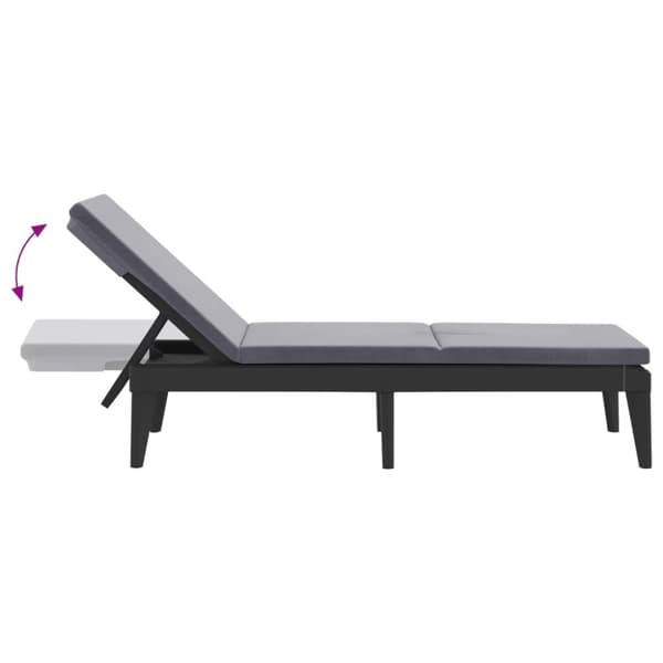 vidaXL Solseng antrasitt 186x60x29 cm PP