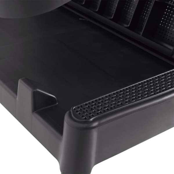 vidaXL Solseng antrasitt 186x60x29 cm PP