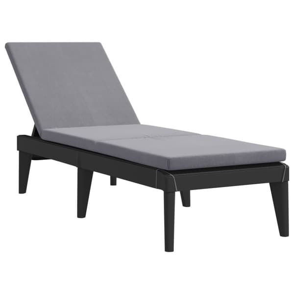 vidaXL Solseng antrasitt 186x60x29 cm PP