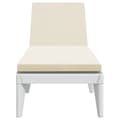 Miniatyrbillede 3 af 10: vidaXL liggestol med hynde 186x60x29 cm PP hvid