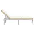 Miniatyrbillede 4 af 10: vidaXL liggestol med hynde 186x60x29 cm PP hvid