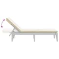 Miniatyrbillede 6 af 10: vidaXL liggestol med hynde 186x60x29 cm PP hvid