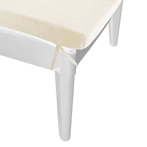 vidaXL liggestol med hynde 186x60x29 cm PP hvid