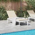 Miniatyrbillede 2 af 10: vidaXL liggestol med hynde 186x60x29 cm PP hvid