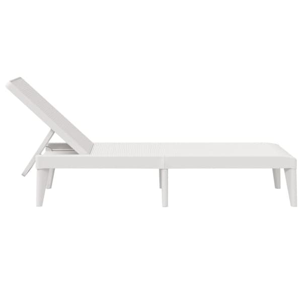 vidaXL Solseng hvit 186x60x29 cm PP