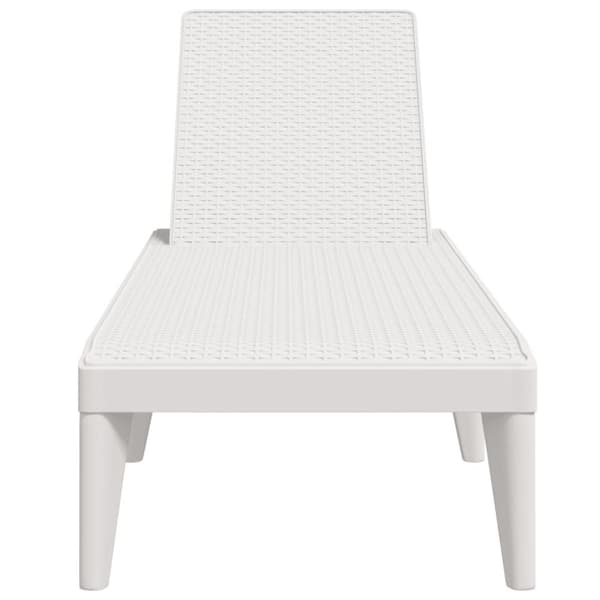 vidaXL Aurinkotuoli valkoinen 186x60x29 cm PP