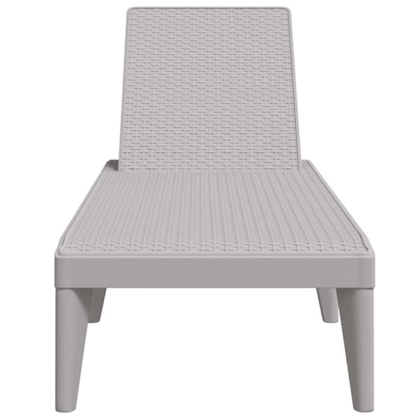 vidaXL liggestol 186x60x29 cm PP grå