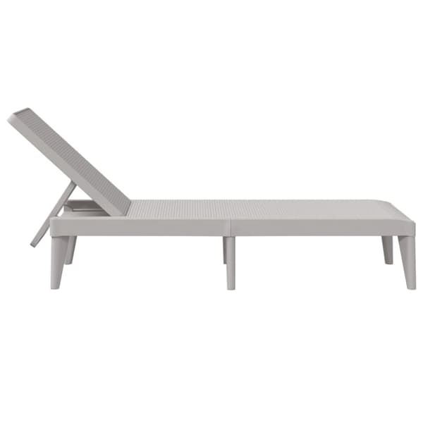 vidaXL liggestol 186x60x29 cm PP grå
