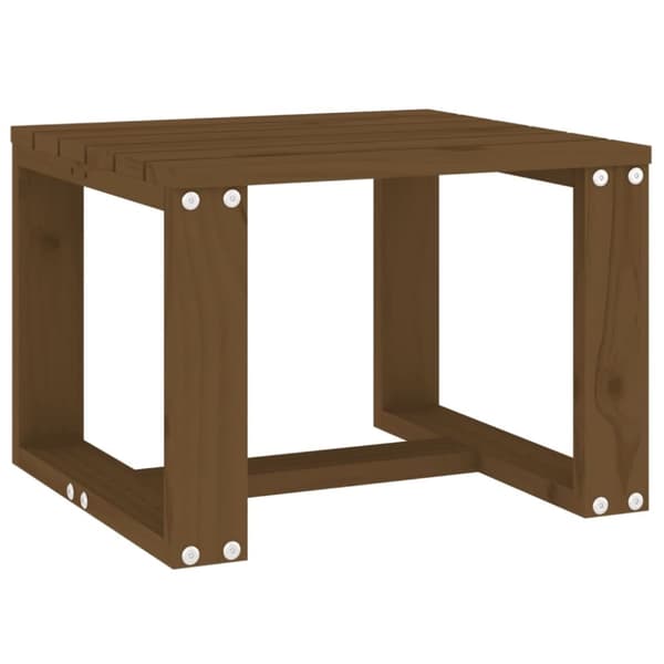 vidaXL Solsenger 2 stk med bord honningbrun heltre furu