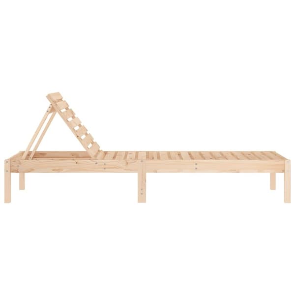 vidaXL Solsenger 2 stk 199,5x60x74 cm heltre furu