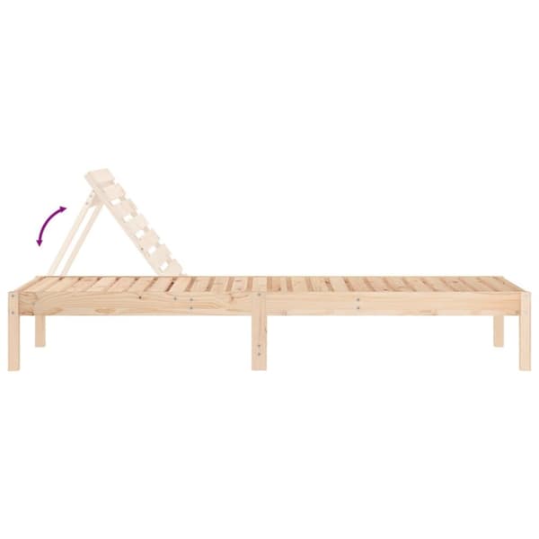 vidaXL Solsenger 2 stk 199,5x60x74 cm heltre furu