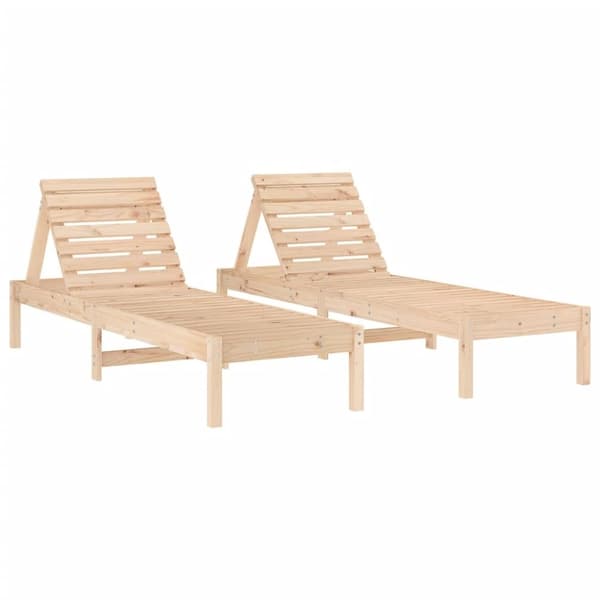 vidaXL Aurinkotuolit 2 kpl 199,5x60x74 cm täysi mänty