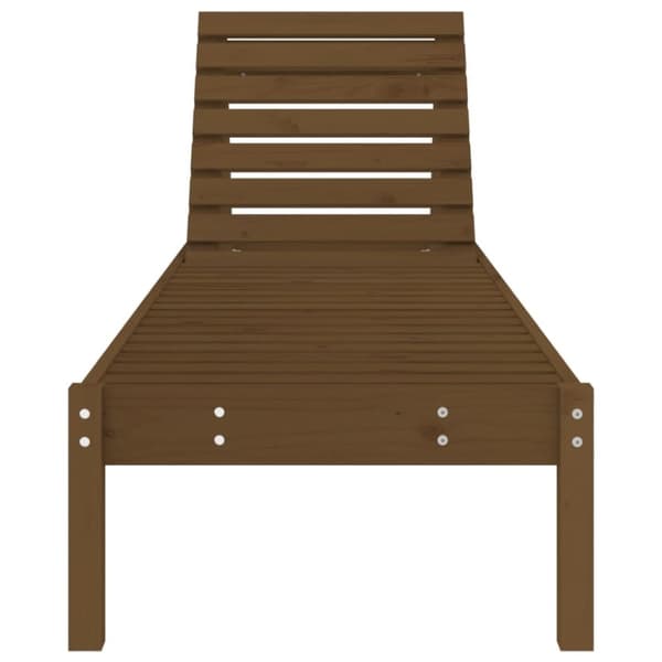 vidaXL liggestole 2 stk. 199,5x60x74 cm massivt fyrretræ gyldenbrun