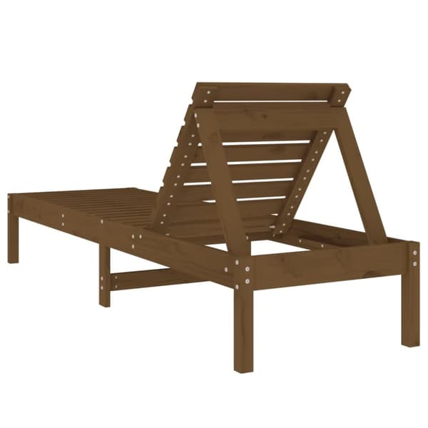 vidaXL liggestole 2 stk. 199,5x60x74 cm massivt fyrretræ gyldenbrun