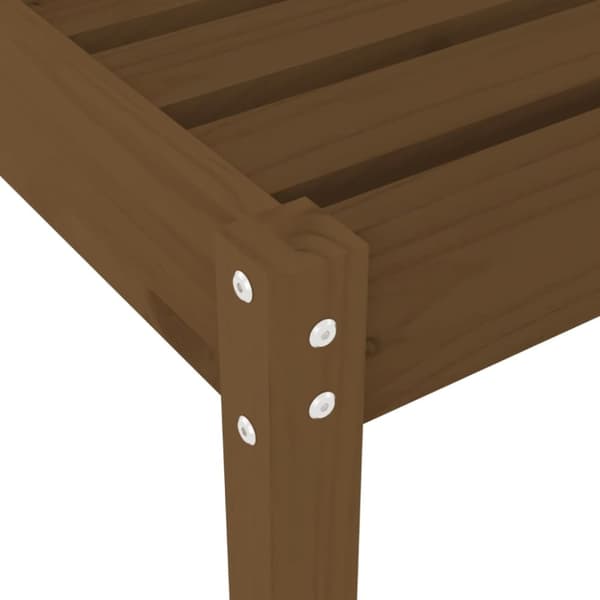 vidaXL liggestole 2 stk. 199,5x60x74 cm massivt fyrretræ gyldenbrun