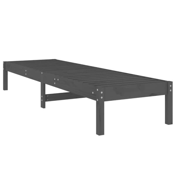 vidaXL Solsenger 2 stk grå 199,5x60x74 cm heltre furu