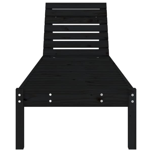 vidaXL liggestole 2 stk. 199,5x60x74 cm massivt fyrretræ sort