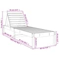 Miniatyrbillede 10 af 11: vidaXL liggestole 2 stk. 199,5x60x74 cm massivt fyrretræ sort