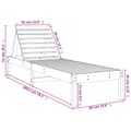 Miniatyrbillede 9 af 10: vidaXL liggestol 199,5x60x74 cm massivt fyrretræ