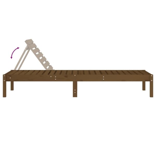 vidaXL Solseng honningbrun 199,5x60x74 cm heltre furu