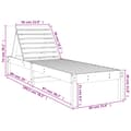 Miniatyrbilde 9 av 10: vidaXL Solseng honningbrun 199,5x60x74 cm heltre furu