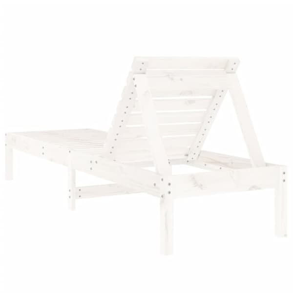 vidaXL Solseng hvit 199,5x60x74 cm heltre furu