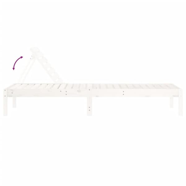 vidaXL Solseng hvit 199,5x60x74 cm heltre furu