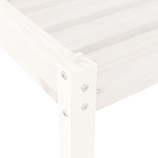 vidaXL Solseng hvit 199,5x60x74 cm heltre furu