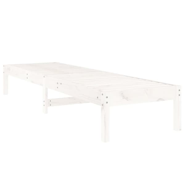 vidaXL Aurinkotuoli valkoinen 199,5x60x74 cm täysi mänty
