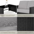 Miniatyrbild 5 av 9: Loungeset/Loungegrupp Jesolo i konstrotting - svart/grå