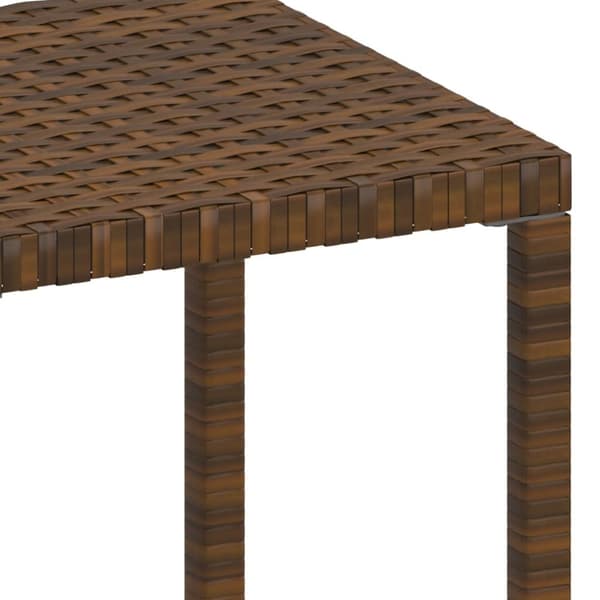 Solsängar 2 st med bord konstrotting brun