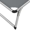 Miniatyrbillede 9 af 10: foldbar liggestol med tag aluminium og textilene grå