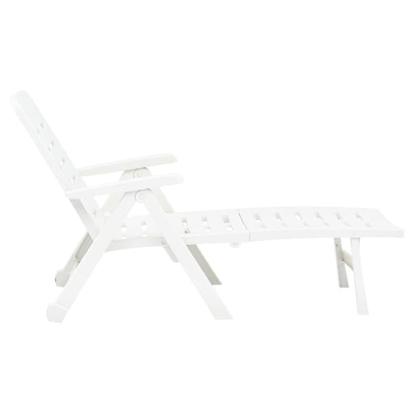 foldbar liggestol plastik hvid