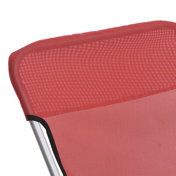 Taitettavat rantatuolit 2 kpl punainen Textilene / teräs