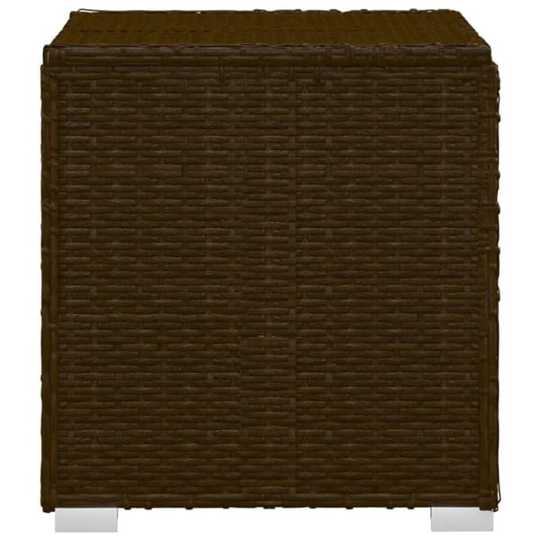 liggestole 3 dele med tebord polyrattan brun