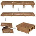 Miniatyrbillede 5 af 10: liggestol med hynde foldbar massivt akacietræ