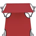 Miniatyrbillede 6 af 7: foldbar liggestol med baldakin aluminium rød