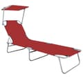 Miniatyrbillede 2 af 7: foldbar liggestol med baldakin aluminium rød