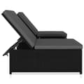 Miniatyrbillede 3 af 10: havestole 2 stk. med lænefunktion og bord polyrattan sort