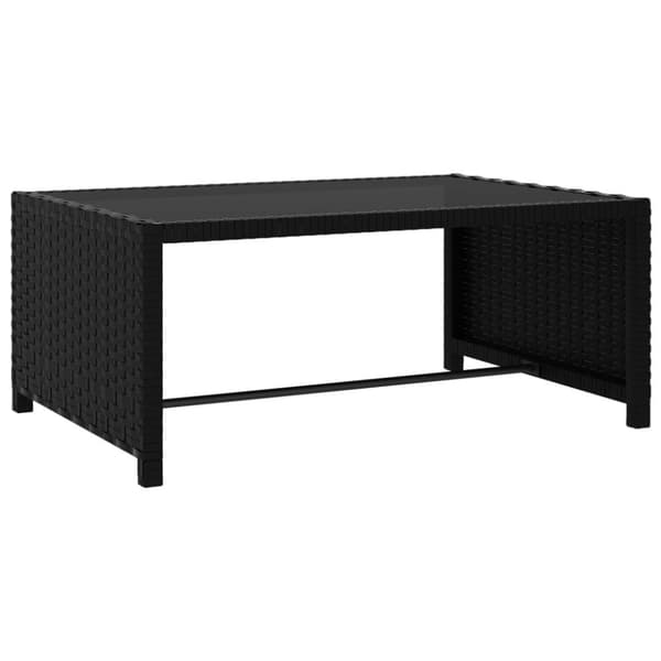 havestole 2 stk. med lænefunktion og bord polyrattan sort