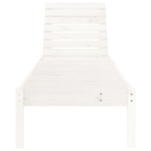 liggestol 199,5x60x74 cm massivt fyrretræ hvid