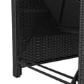 Miniatyrbillede 7 af 9: liggestol med cremefarvet hynde polyrattan sort