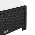 Miniatyrbillede 8 af 9: liggestol med cremefarvet hynde polyrattan sort