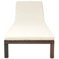 Miniatyrbillede 3 af 9: liggestol med hynde polyrattan brun
