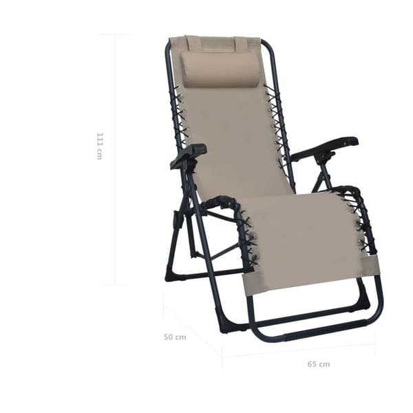 foldbar havestol textilene gråbrun
